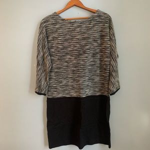 Loft black and white dress